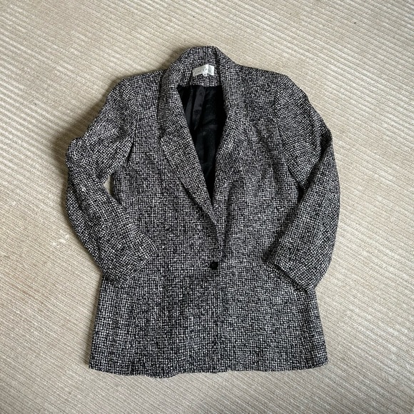 Vintage Earl Rutenberg Tweed oversized jacket blazer size S-M - Picture 1 of 8